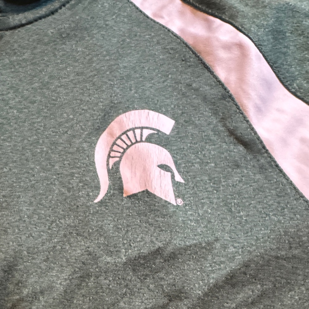 Michigan State Spartans quarter zip up. Men’s‎ medium but unisex colosseum brand - Picture 3 of 6